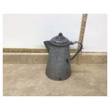 Gray enamel coffee pot
