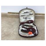 Antique vanity set with case