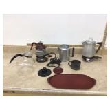 Old coffee pots and spare parts