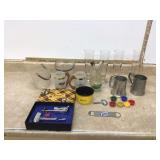 Vintage jigger set ice buckets racing mugs and more