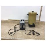 Retro coffee maker dispenser and toaster (untested)
