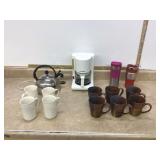Coffee maker mugs teapot
