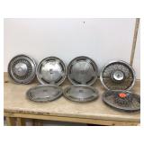 7 VINTAGE HUBCAPS - AUTOMOTIVE