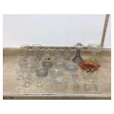 Glass pieces purple lamp base