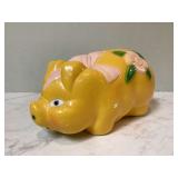 Old yellow piggy bank