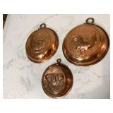 Three copper molds