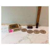 Vintage cowboy items in small box