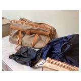 ASSORTED BAGS AND TRAVEL IRON