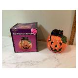 CERAMIC JACK-O-LANTERN COOKIE JAR