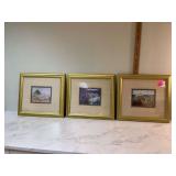 3 FRAMED AND MATTED PICTURES