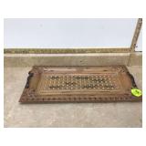 METAL TRAY WITH HANDLES - HOME DECOR