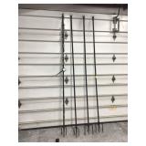 4 9’ METAL POLES - LAWN & GARDEN