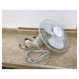 Wall-mounted fan with bright light