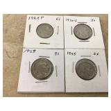 BUFFALO NICKELS - COINS CURRENCY