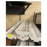 4 Vintage Mid Century Modern Fluorescent Ceiling Light Fixtures with Bulbs