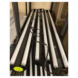 3 Mid Century Modern 48 Fluorescent Ceiling Light Fixtures with