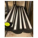 4 Vintage Mid Century Modern Fluorescent Ceiling Light Fixtures with Bulbs