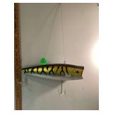 Fish lure art for wall display