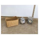 Two containers of seashells and sea glass Two containers of seashells and sea glass