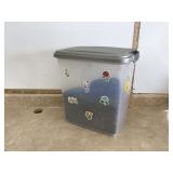 Half full bin of sunflower seeds Half full bin of sunflower seeds