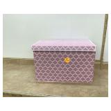 Pink fabric bin Pink fabric bin