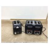 Appliance with extra slots for toasting bread slices Appliance with extra slots for toasting bread slices