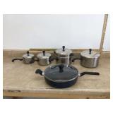 Cookware set with non-stick skillet and pot Cookware set with non-stick skillet and pot