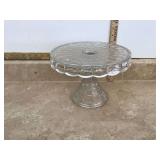Indiana Glass cake pedestal with constellation design Indiana Glass cake pedestal with constellation design