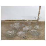 ASSORTED CLEAR GLASS PIECES - GLASS ASSORTED CLEAR GLASS PIECES - GLASS