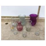 Assorted vases in basket Assorted vases in basket