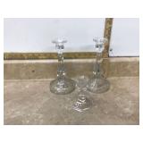 3 GLASS CANDLE HOLDERS - HOME DECOR 3 GLASS CANDLE HOLDERS - HOME DECOR