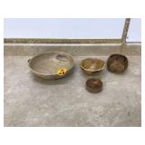 4 DECORATIVE WOODEN BOWLS - HOME DECOR 4 DECORATIVE WOODEN BOWLS - HOME DECOR