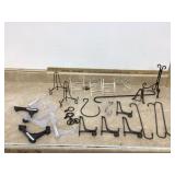 Various hooks and plate holders Various hooks and plate holders