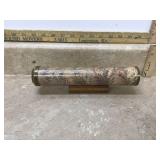 Colorful patterned reflections on wooden stand Colorful patterned reflections on wooden stand