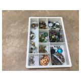 Various costume jewelry and pins Various costume jewelry and pins