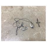 Sterling silver chain with two pendants Sterling silver chain with two pendants