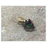 10K gold pendant with mystic topaz 10K gold pendant with mystic topaz