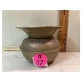 METAL SPITTOON (6” TALL) - COLLECTIBLES