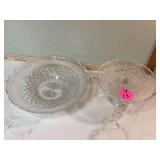 Vintage glass serveware items