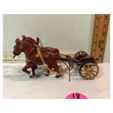 Statues of horses made of cast iron