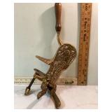 Brass clamp-on wine opener for countertops