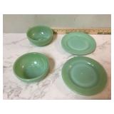 Set of 4 vintage Fire King Jadeite dishware