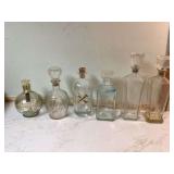 Antique glass liquor containers