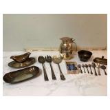 Various silver-plated items