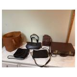 LEATHER BRIEFCASE PURSES AND BAGS