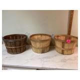 3 BUSHEL BASKETS - HOUSEHOLD MISC