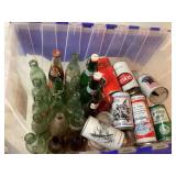 collection of old beverage containers