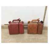 2 GAS AND OIL CANS - HOUSEHOLD MISC