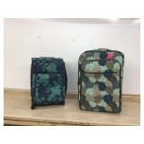 2 FLORAL SUITCASES