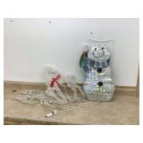 LIGHT-UP SNOWMAN LAWN DECOR